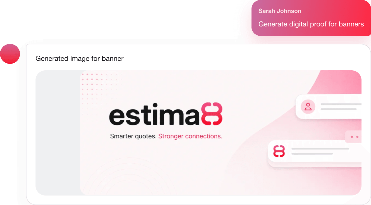Digital proof of the banner artwork generated in the same chat thread for customer review.
